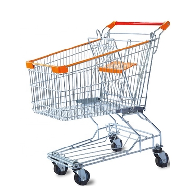 Chariot en gros à chariot de supermarché d'épicerie de casier métallique